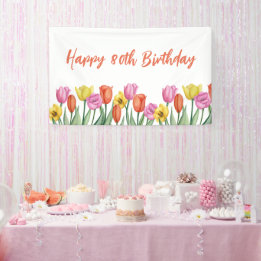 Floral 80º Aniversário Pastel Primavera