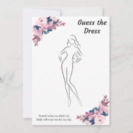 Floral adivinha os cartões de jogo de Chá de panel