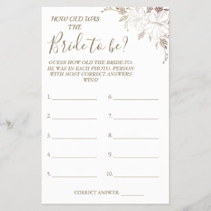 Floral Adivinha quantos anos ela tinha no cartão 