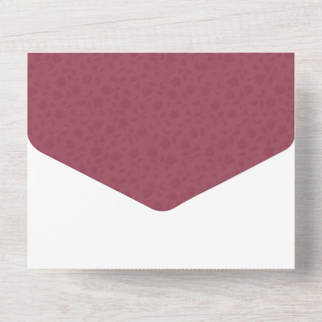 Floral All in One Burgundy Weditation (Verso)