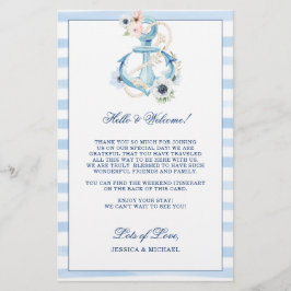 Floral Anchor Beach Weding Itinerary