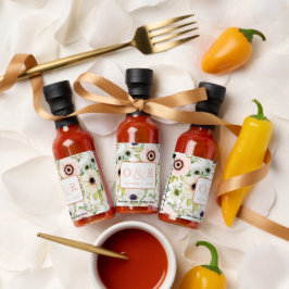 Floral Anemone Monograma Wedding Favor