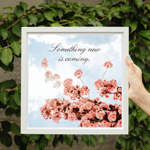 Floral árvore florescente cereja motivação poster