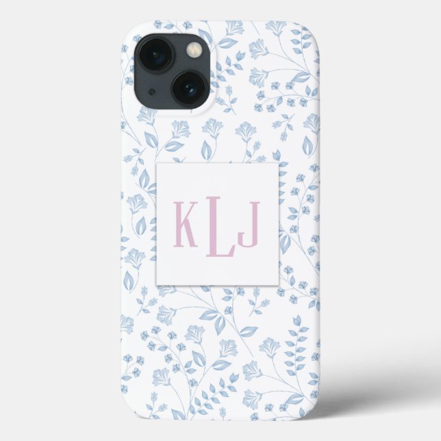 Floral Azul, Capa de telefone Xtreme Duro (Verso)