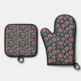 Floral Azul e Rosa