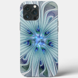 Floral Beauty Abstrato Modern Blue Pastel Flower