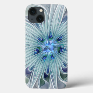 Floral Beauty Abstrato Modern Blue Pastel Flower