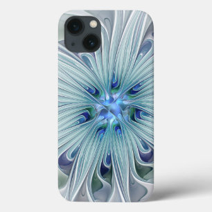 Floral Beauty Abstrato Modern Blue Pastel Flower
