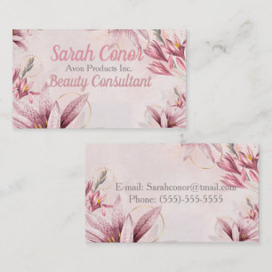 Floral Beauty Consultant Cartão de visita