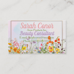 Floral Beauty Consultant Cartão de visita
