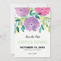 Floral Blossom Salve a Data Convite