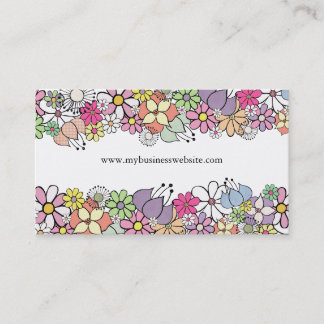 Floral Blossoms Elegante Cartão de visita