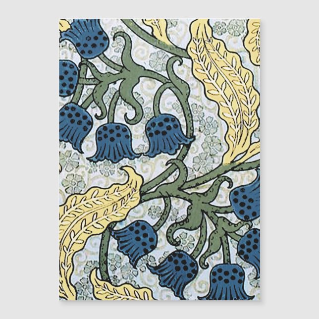 Floral Blue Flowers Lily Valley Repetindo (Frente)