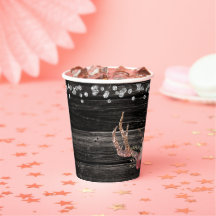 Floral Boho Veado Rosa Chifres Glam Rústico