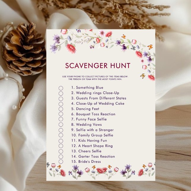 Floral Book Bridal Shower Scavenger Hunt Game  (Criador carregado)