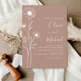 Floral Botânica Minimalista de Casamento de Orçame