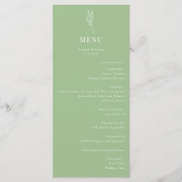 Floral Botânica Minimalista | Menu Casamento