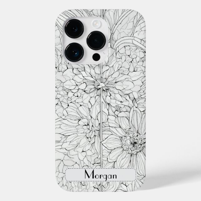 Floral Botânico de Flor Selvagem Personalizado (Verso)