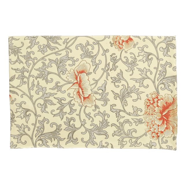 Floral Botânico Rosa Cinza Vintage (Frente)