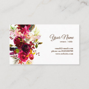 floral, boutique cartão de visita