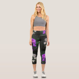 Floral Branco e Roxo