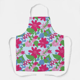 Floral Brilhante com Fundo Azul Claro