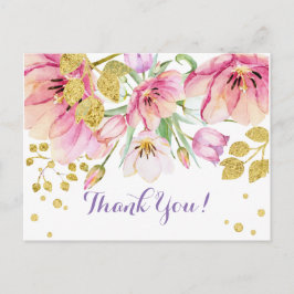 FLORAL, CARTÕES DE AGRADECIMENTOS DE ANIVERSÁRIO