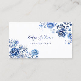 Floral chinoiserie cartão de visita