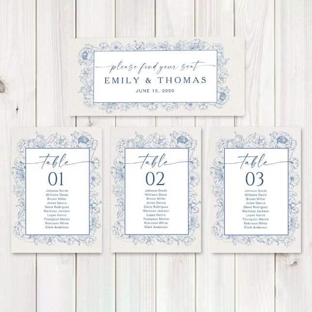 Floral Chinoiserie Mesa de Cabeça de Casamento (Criador carregado)