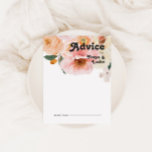 Floral Colorida Negrito | Cartão de conselheiro pa<br><div class="desc">Este floral colorido arrojado | o cartão de conselho de casamento vai maravilhosamente com o seu brilhante casamento botânico moderno. A grande cor d'água, rosa-claro, laranja queimado, flores rosa poeirentas, e vislumbres de pêssegos ou damascos dentro do verde dão a esta design um vibrante e elegante sentimento de jardim de...</div>