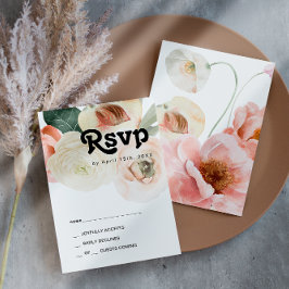 Floral Colorida Negrito | Placa RSVP