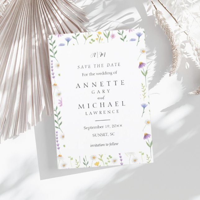 Floral Colorido salvar a data Convite (Criador carregado)