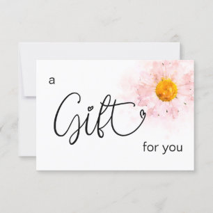 *~* Floral cor-de-água rosa Daisy Heart Minimalist