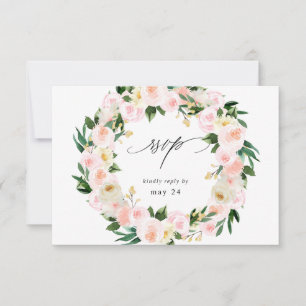 Floral Cor-de-rosa e amarelo com RSVP de Refeições