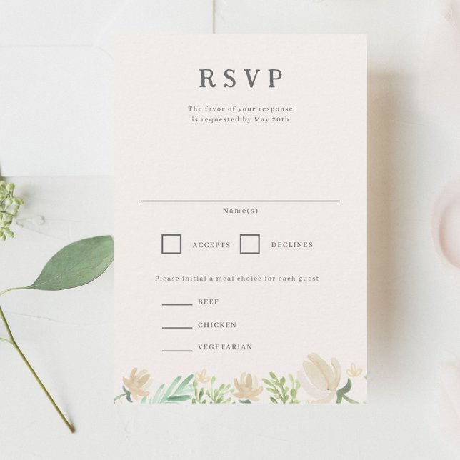 Floral Crest Wedding RSVP (Criador carregado)