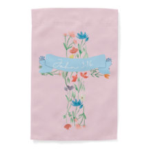 Floral Cross John 3:16