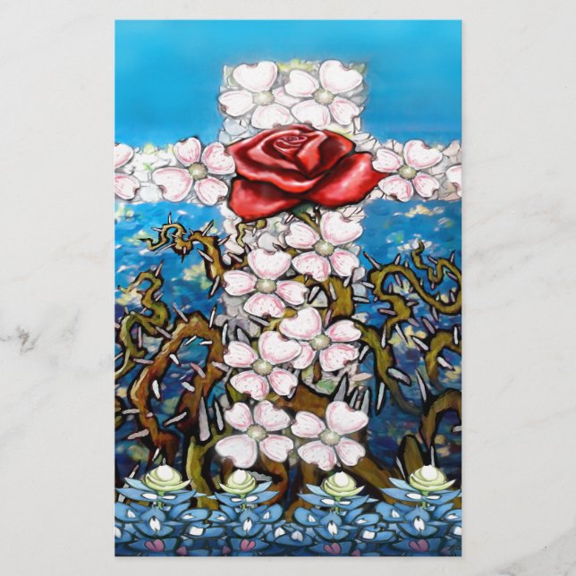 Floral Cross Rosa (Frente)