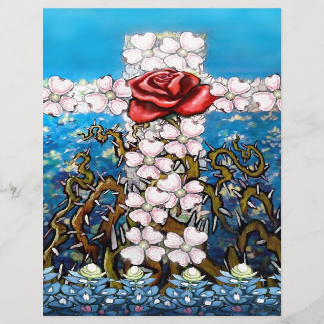 Floral Cross Rosa (Frente)