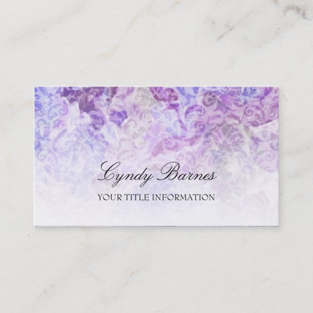 Floral Damask Cartão de visita (Frente)
