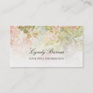Floral Damask Cartão de visita