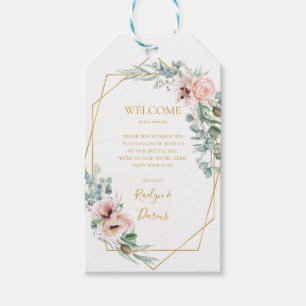 Floral de Blush Elegante Etiquetas para presente