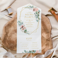 Floral de Blush Elegante | Selo E Envio
