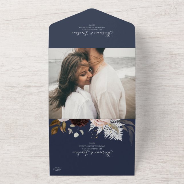 Floral de Blush Moderno | Foco E Envio De Fotograf (Externo)