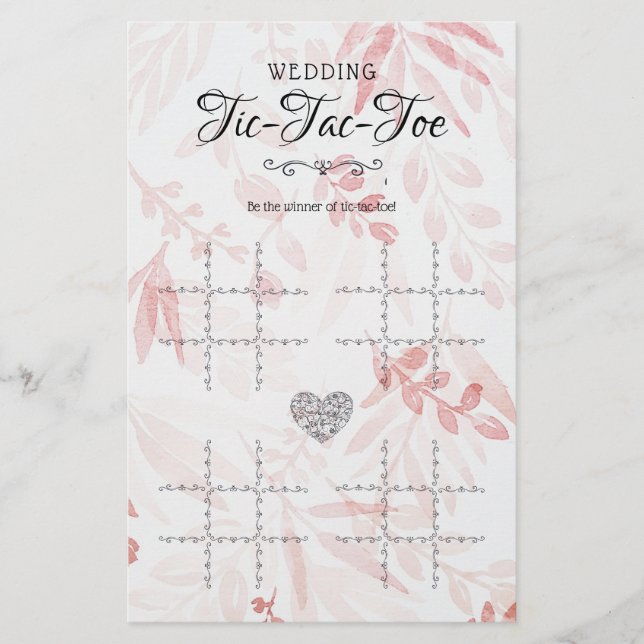 Floral De Jogo De Mesa Decorativo Tic-Tac-Toe (Frente)