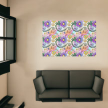 Floral de Linda Cor de Água Moderna