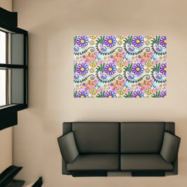 Floral de Linda Cor de Água Moderna