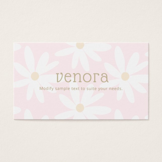 Floral de margarida rosa-branca (Frente)