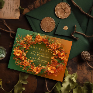 Floral De Outono De Druid, Elegante, Salve A Data