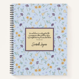 Floral de Padrão Amarelo e Roxo Elegante