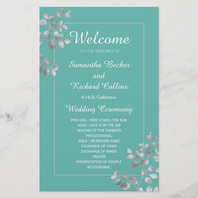 Floral de Prata Moderna (Frente)